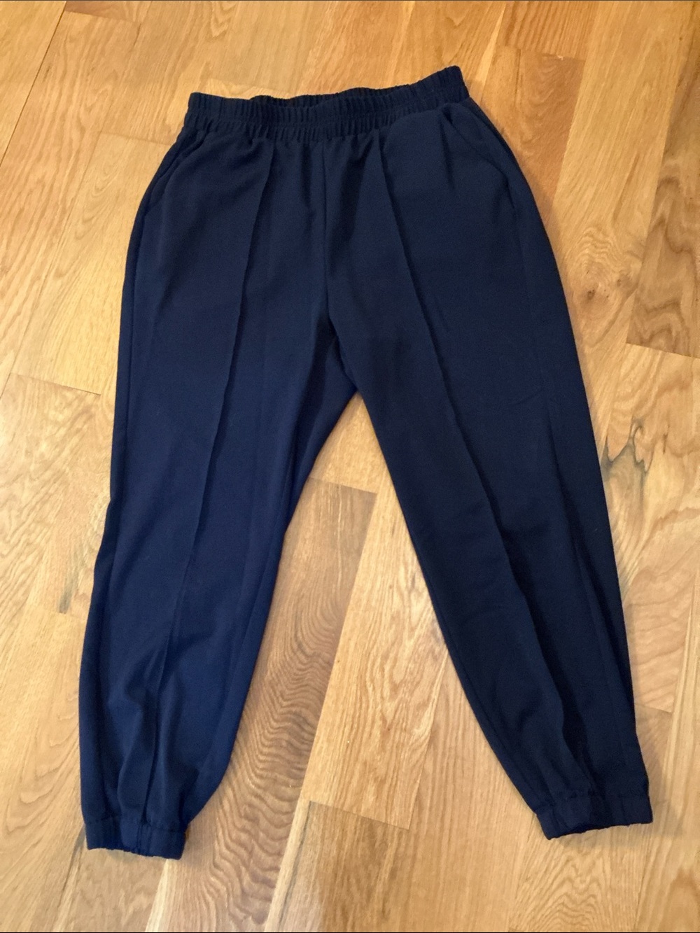 Universal Standard Navy Elastic Waist pleated Joggers Pants Size XS Size 10-12